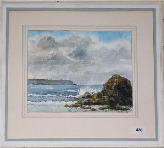 Flintham, watercolour, coastal scene, signed and dated 1978, 29 x 37cm